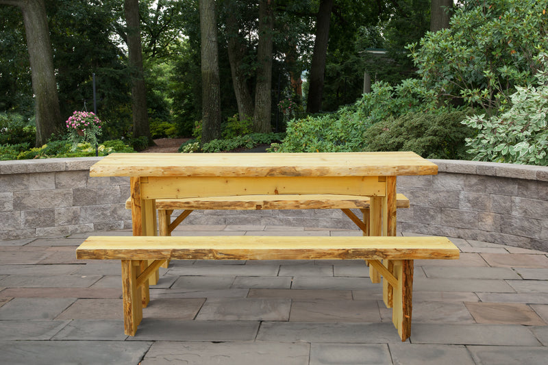6' Autumnwood Table with 2 - 6' Wildwood Benches