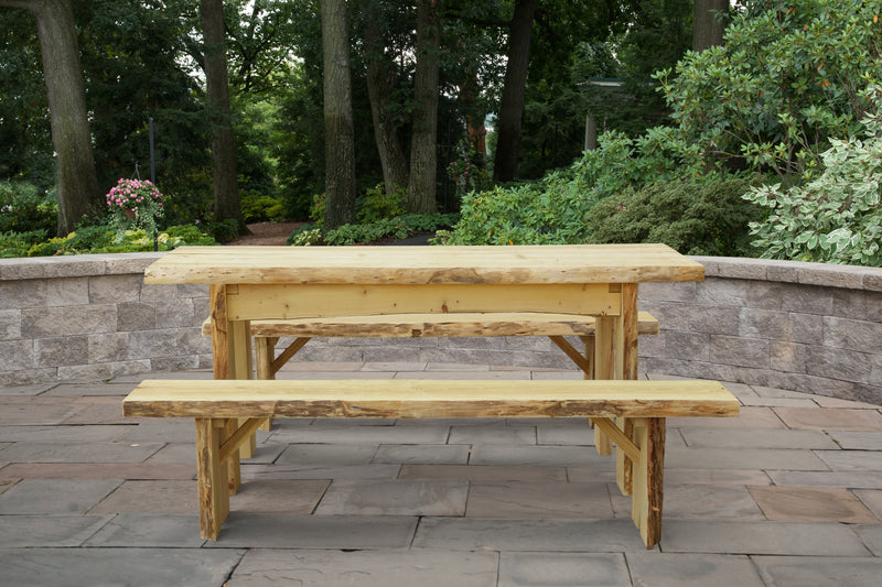 6' Autumnwood Table with 2 - 6' Wildwood Benches