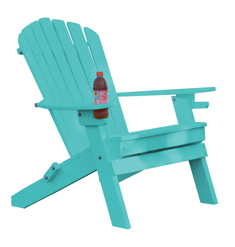 Poly Folding Adirondack Chair w/2 Cupholders