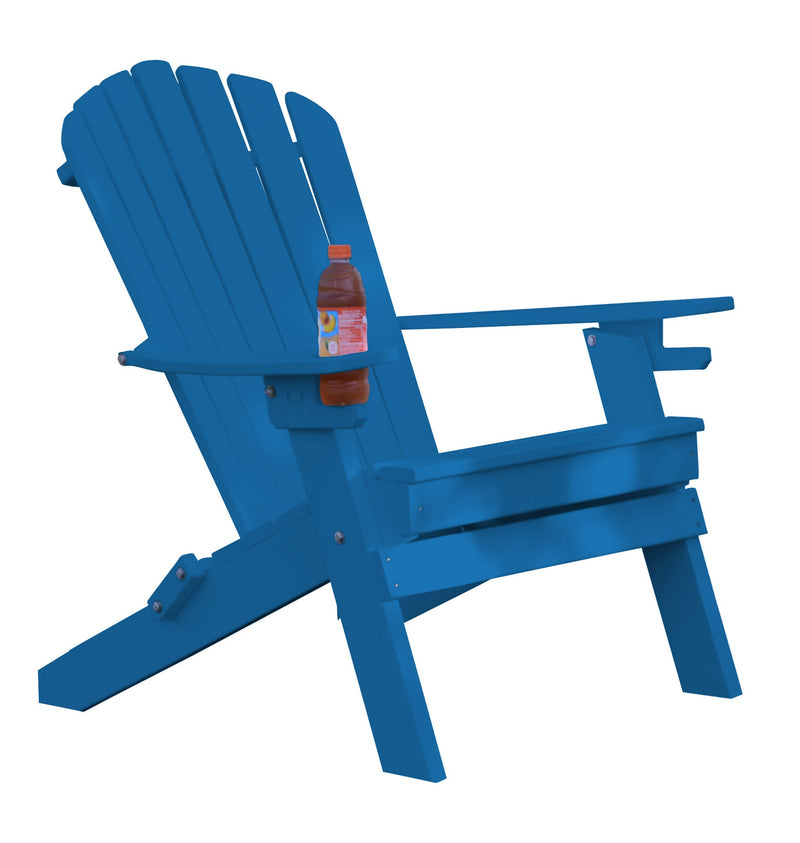 Poly Folding Adirondack Chair w/2 Cupholders