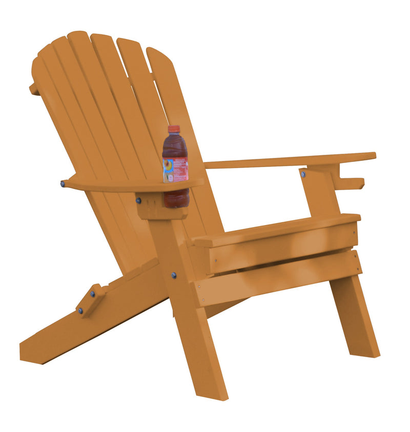 Poly Folding Adirondack Chair w/2 Cupholders