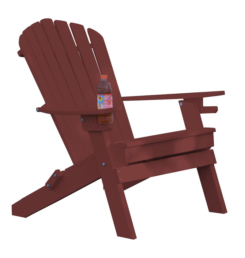 Poly Folding Adirondack Chair w/2 Cupholders