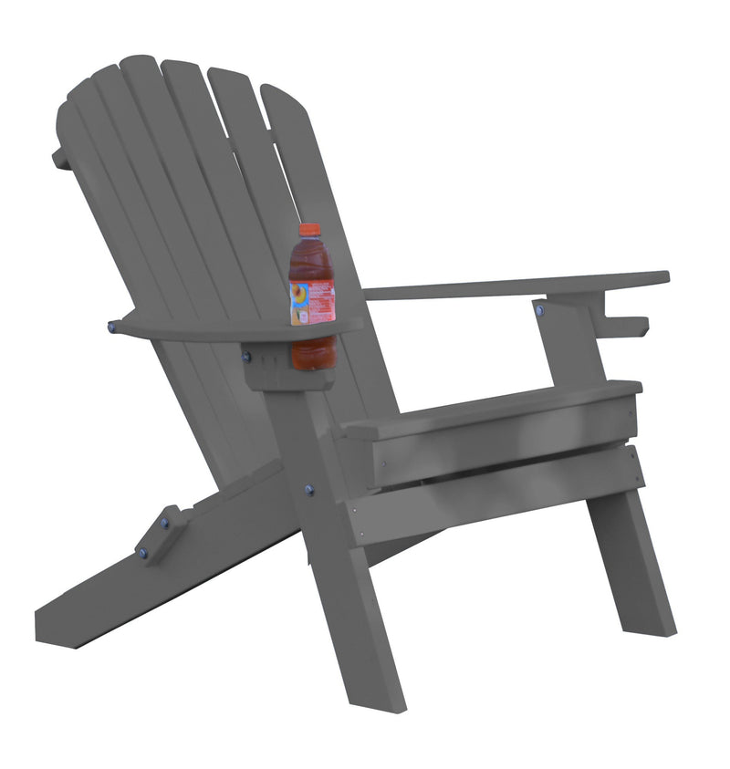 Poly Folding Adirondack Chair w/2 Cupholders