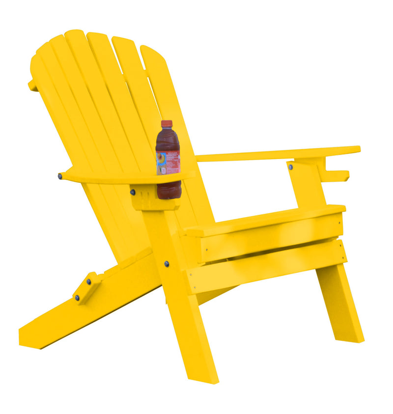 Poly Folding Adirondack Chair w/2 Cupholders