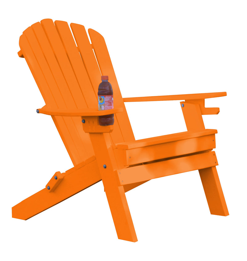 Poly Folding Adirondack Chair w/2 Cupholders