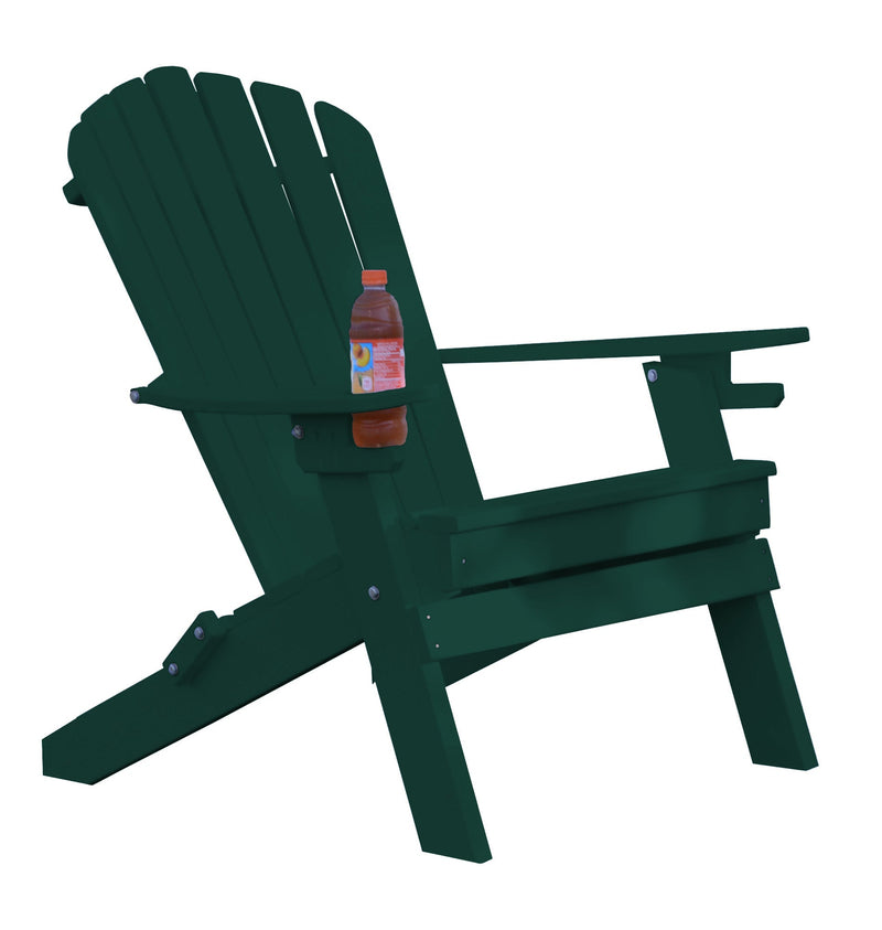 Poly Folding Adirondack Chair w/2 Cupholders