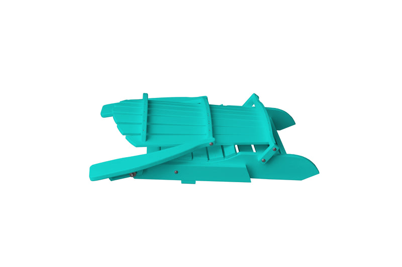 Poly Folding/Reclining Adirondack Chair w/ Pullout Ottoman