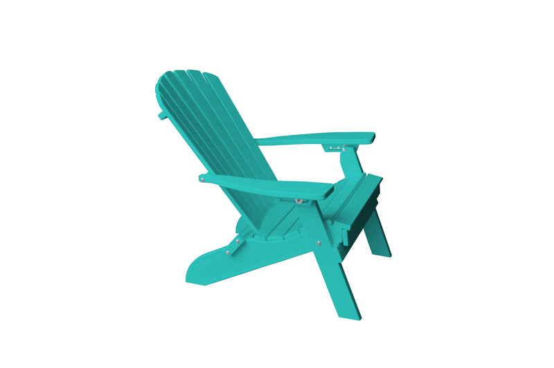 Poly Folding/Reclining Adirondack Chair w/ Pullout Ottoman