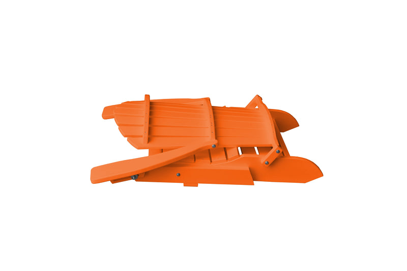 Poly Folding/Reclining Adirondack Chair w/ Pullout Ottoman