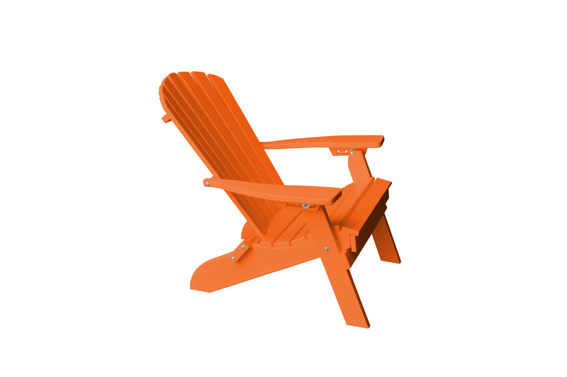Poly Folding/Reclining Adirondack Chair w/ Pullout Ottoman