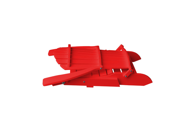 Poly Folding/Reclining Adirondack Chair w/ Pullout Ottoman