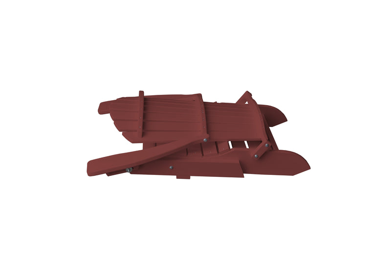 Poly Folding/Reclining Adirondack Chair w/ Pullout Ottoman