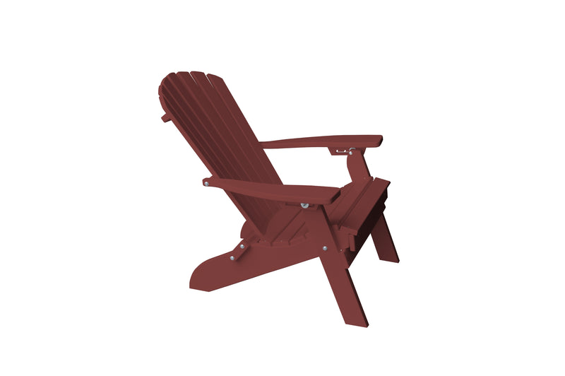 Poly Folding/Reclining Adirondack Chair w/ Pullout Ottoman