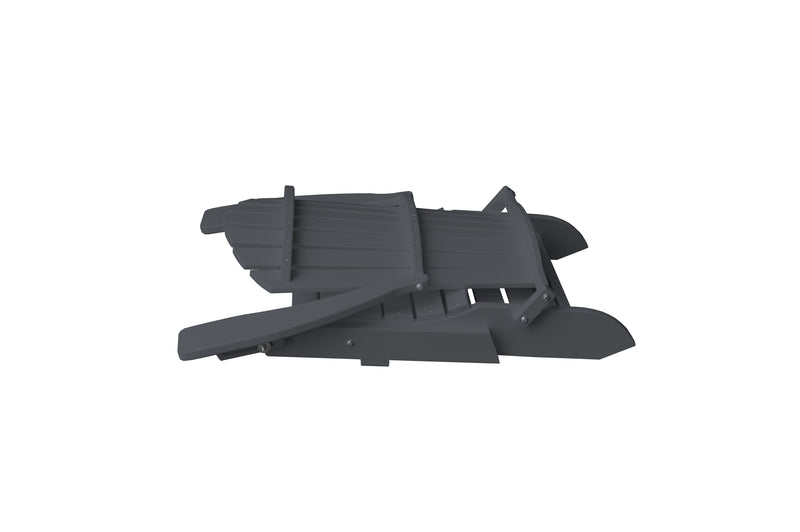 Poly Folding/Reclining Adirondack Chair w/ Pullout Ottoman