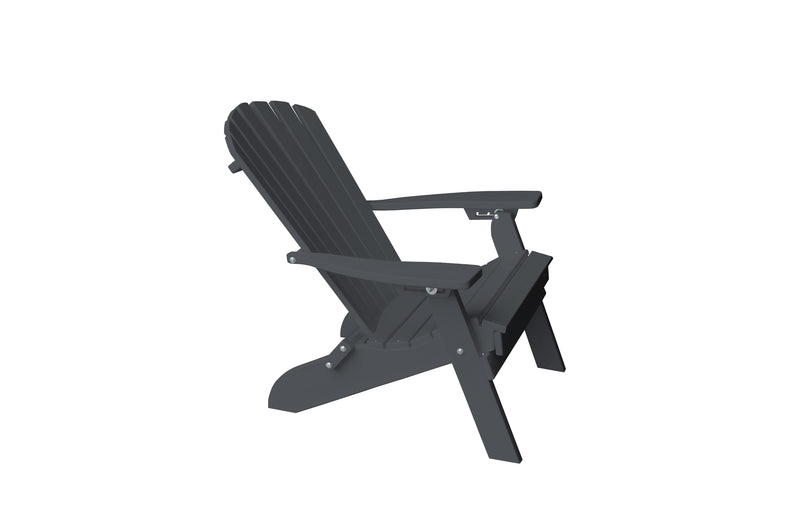 Poly Folding/Reclining Adirondack Chair w/ Pullout Ottoman