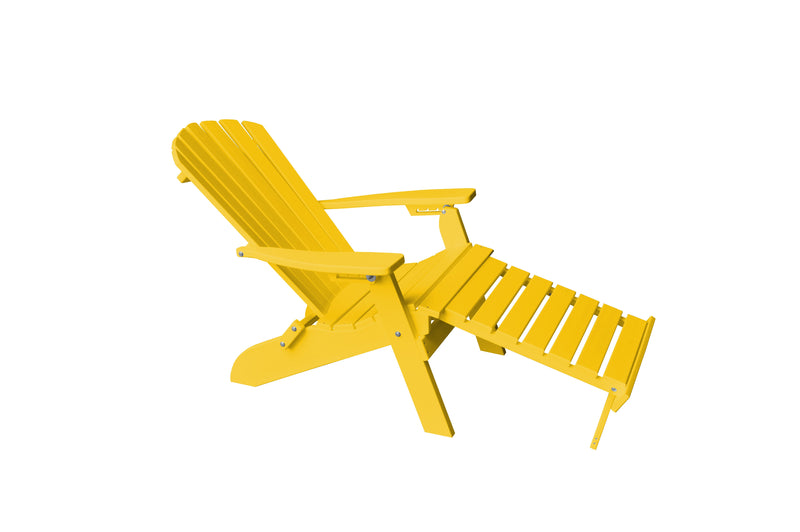 Poly Folding/Reclining Adirondack Chair w/ Pullout Ottoman