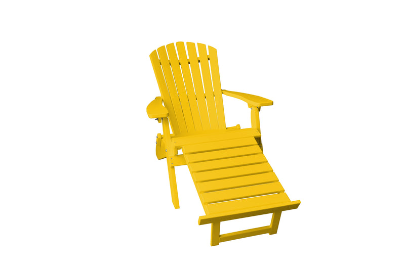 Poly Folding/Reclining Adirondack Chair w/ Pullout Ottoman