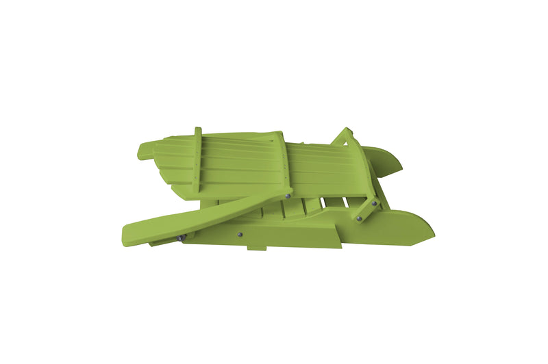 Poly Folding/Reclining Adirondack Chair w/ Pullout Ottoman