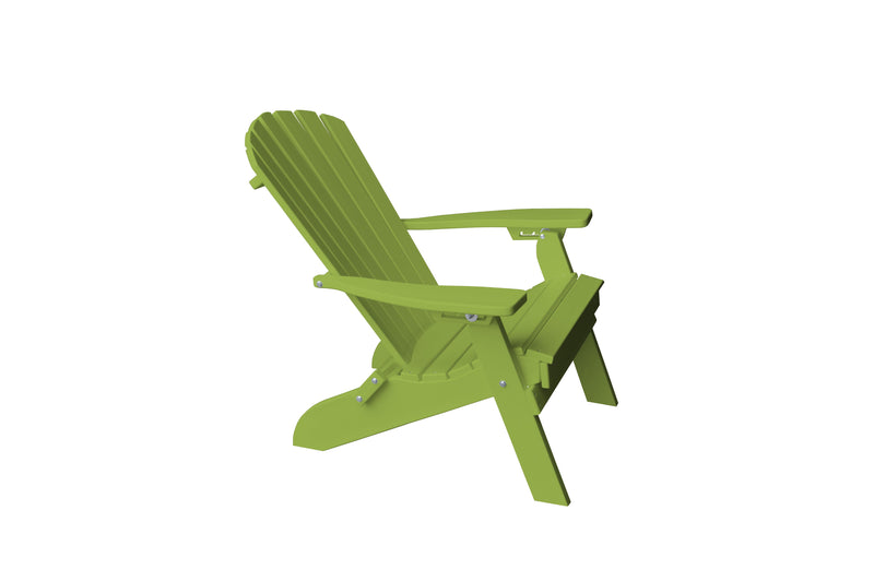 Poly Folding/Reclining Adirondack Chair w/ Pullout Ottoman