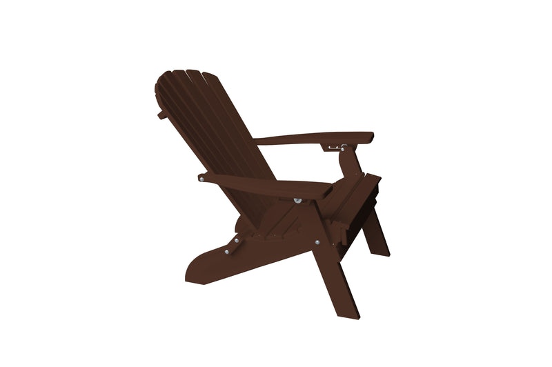 Poly Folding/Reclining Adirondack Chair w/ Pullout Ottoman