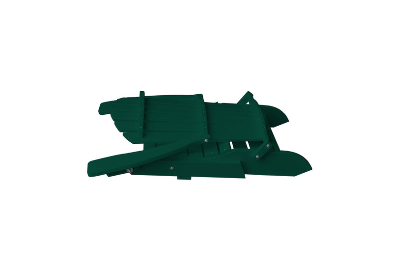 Poly Folding/Reclining Adirondack Chair w/ Pullout Ottoman