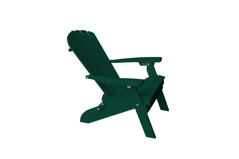 Poly Folding/Reclining Adirondack Chair w/ Pullout Ottoman