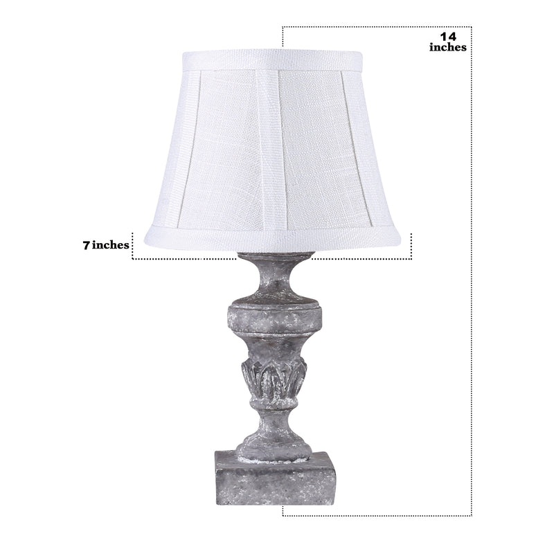 Luxembourg Distressed Lt Gray Accent Lamp