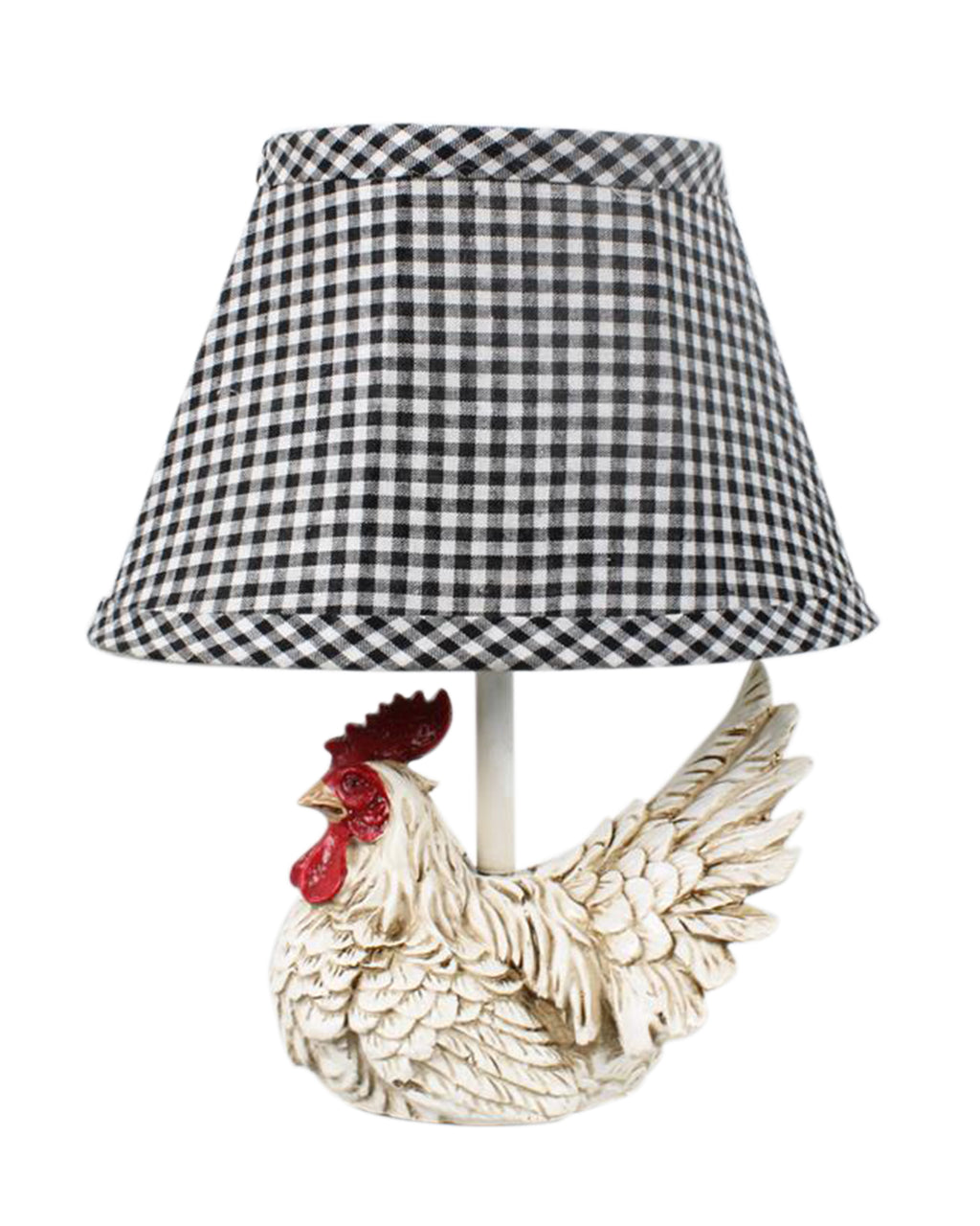 Mini White Rooster Accent Lamp