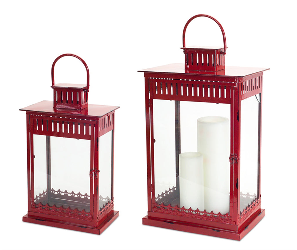 Red Decorative Lanterns (Set of 2)