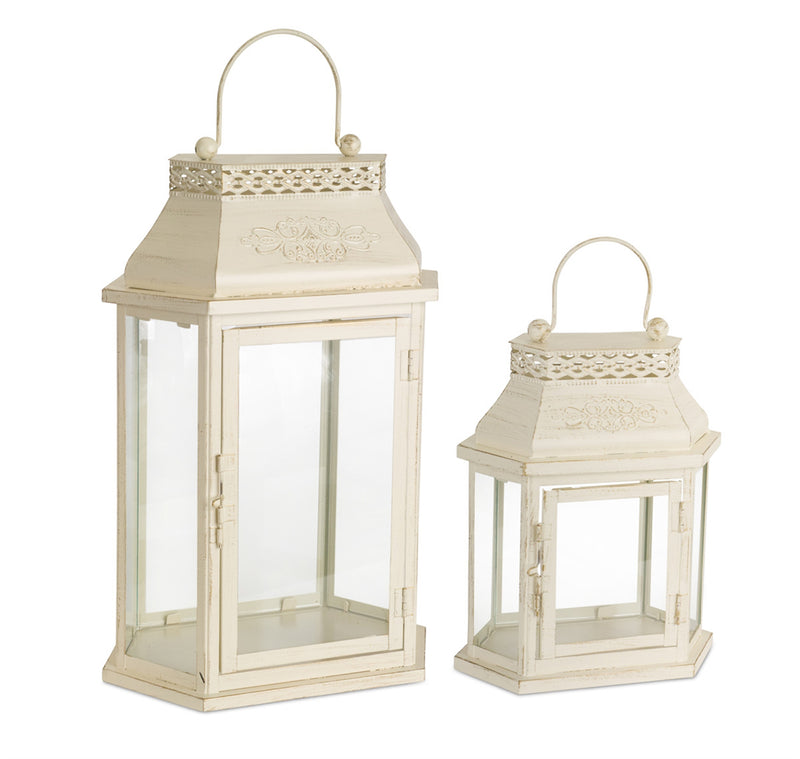Cream Decorative Lanterns (Set of 2)