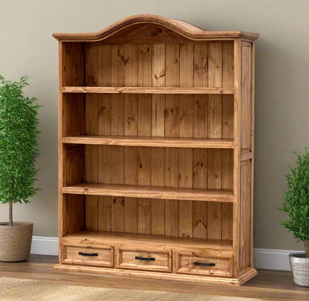 Rustic Pine Bookcase | Handcrafted in Mexico | Medium Size – Rustics ...