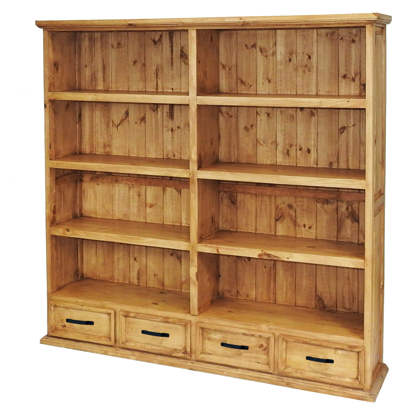 Traditional Large Rustic Bookcase – Rustics for Less