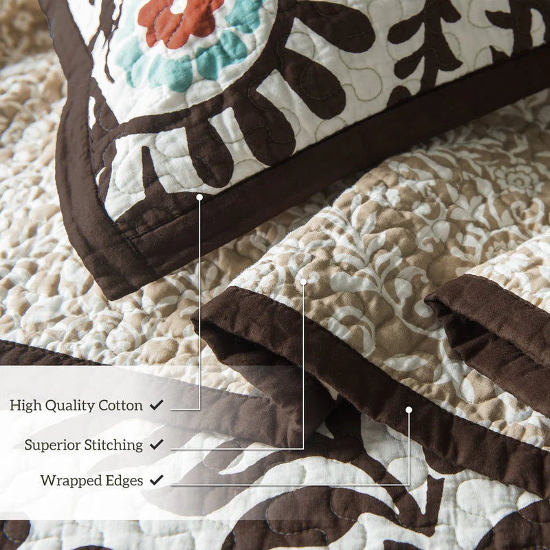 REBECCA PAISLEY REVERSIBLE QUILT SET