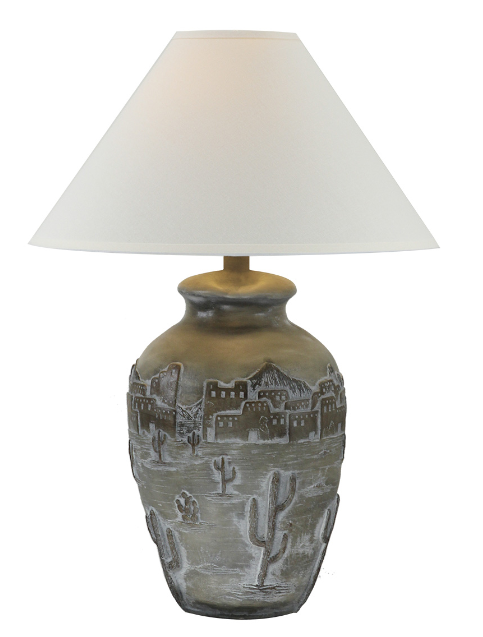 30" Hydrocal Table Lamp | Clay Finish, 3-Way Switch