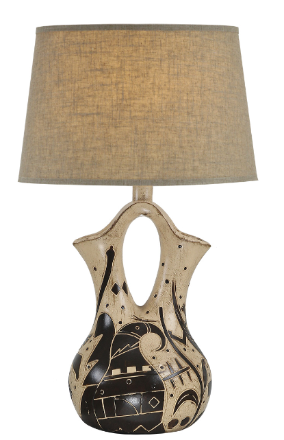 30" Hydrocal Table Lamp | Weathered Sand, 3-Way Switch