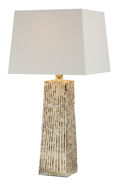 29" Hydrocal Table Lamp | Bamboo Beige, 3-Way Switch
