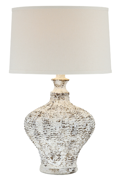 26" Hydrocal Table Lamp | Bamboo Brown, 3-Way Switch