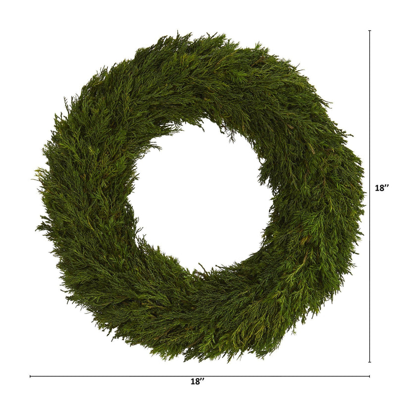 18” Cypress Preserved Wreath