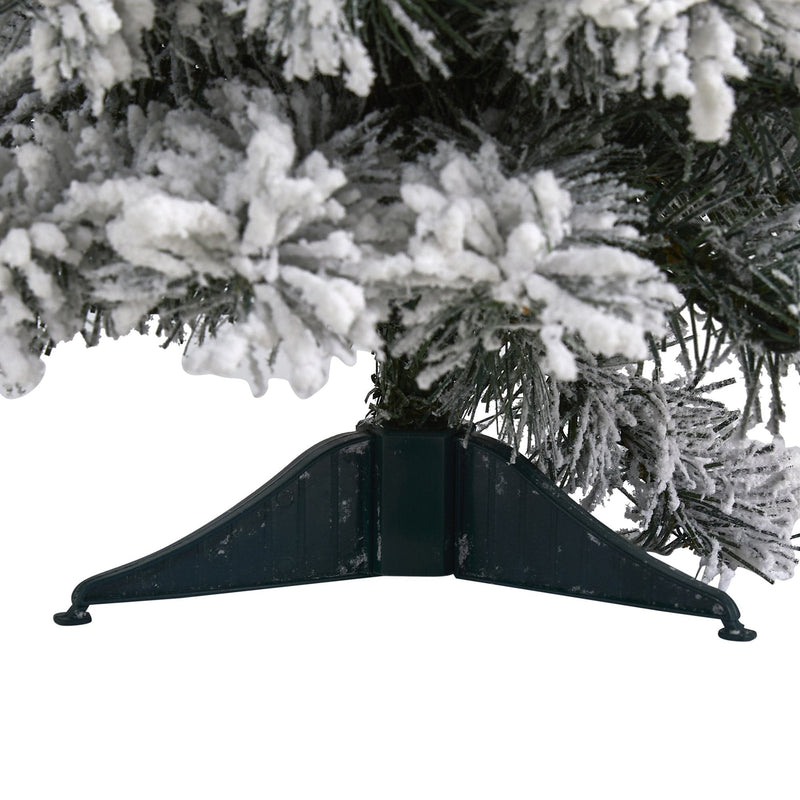 2’ Flocked Artificial Christmas Tree with 30 Clear LED Lights