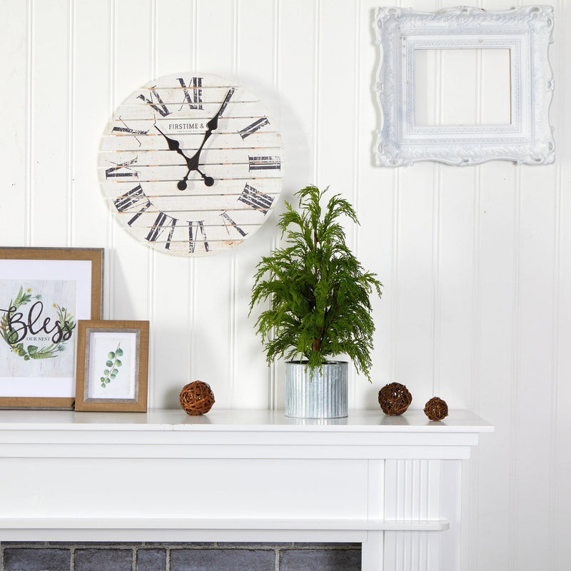 20” Cedar Pine “Natural Look” Artificial Christmas Tree in Decorative Planter