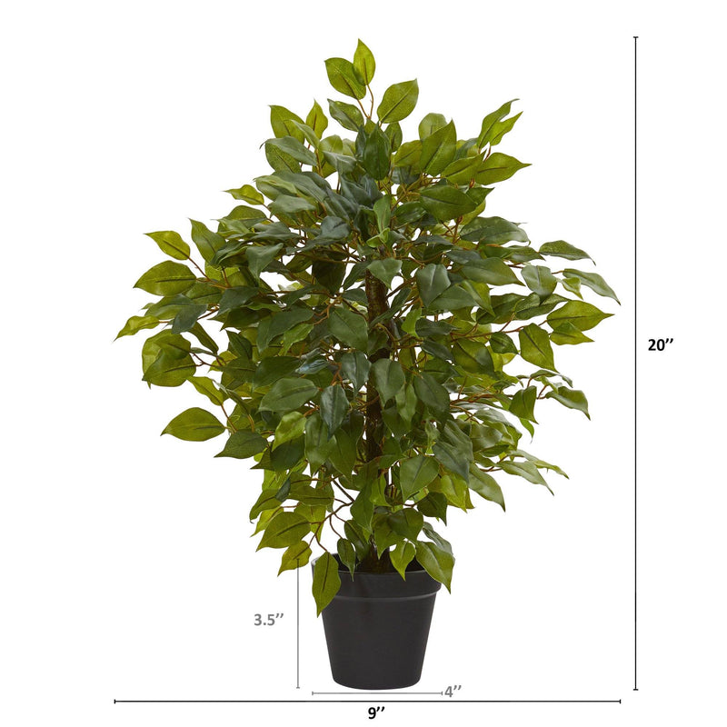 20” Mini Ficus Artificial Tree by Nearly Natural