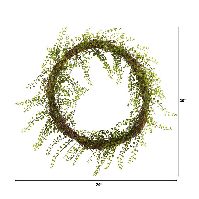 20”  Night Willow Artificial Vine Wreath