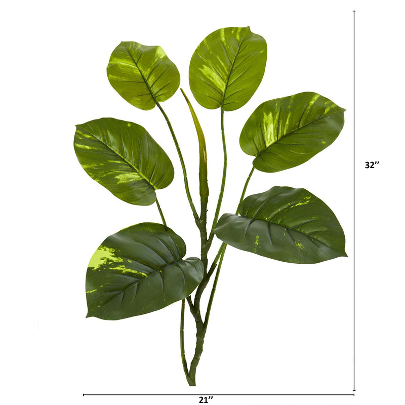 32” Large Leaf Pothos Artificial Vinning Plant (Set of 6) by Nearly Na ...
