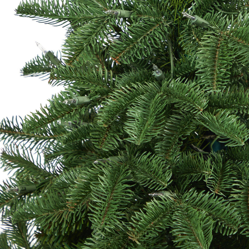 3.5’ South Carolina Spruce Artificial Christmas Tree with 100 White Warm Light and 458 Bendable Branches in Charcoal Urn