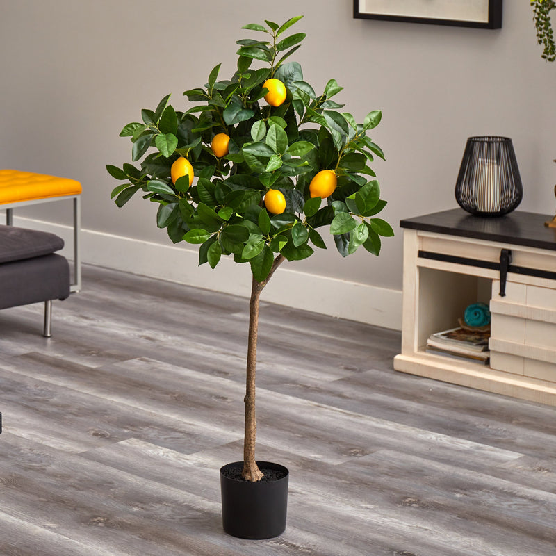 4’ Lemon Tree Artificial by Nearly Natural