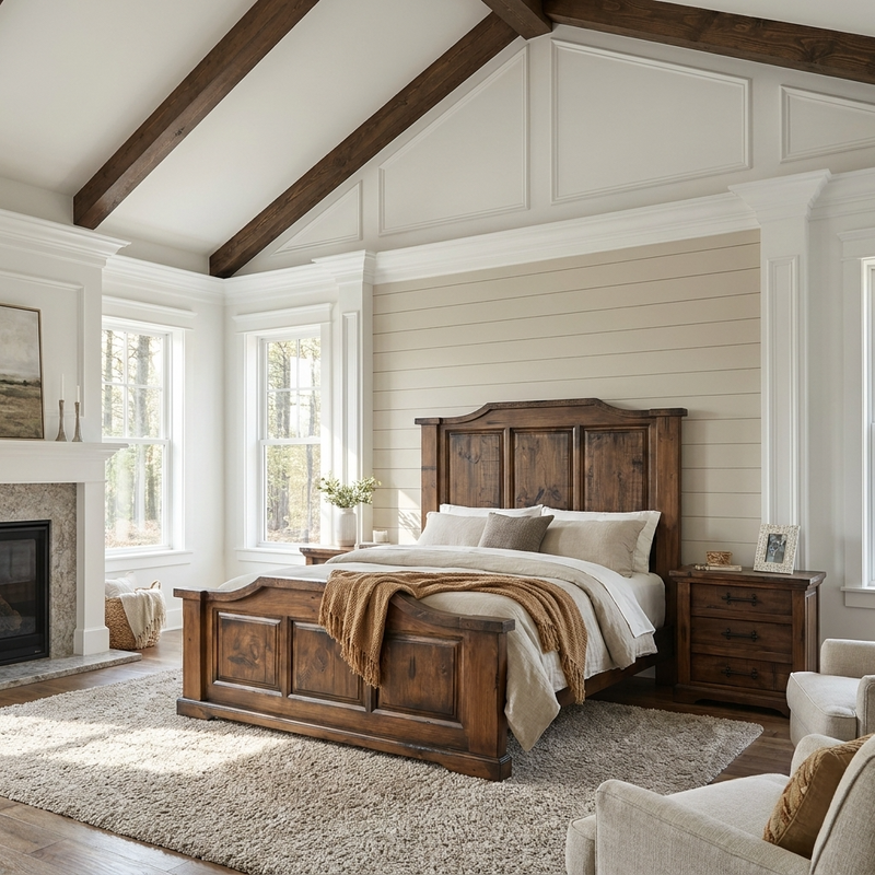 Lubbock Bed | Rustic Solid Wood Bed Frame