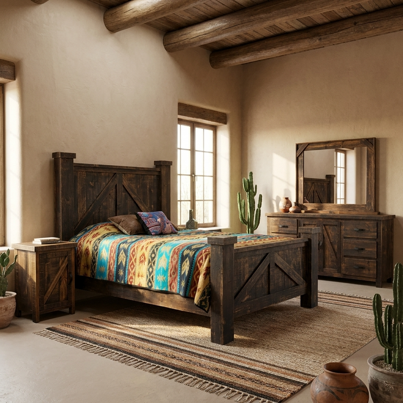 Rancho Rustic Bedroom Set