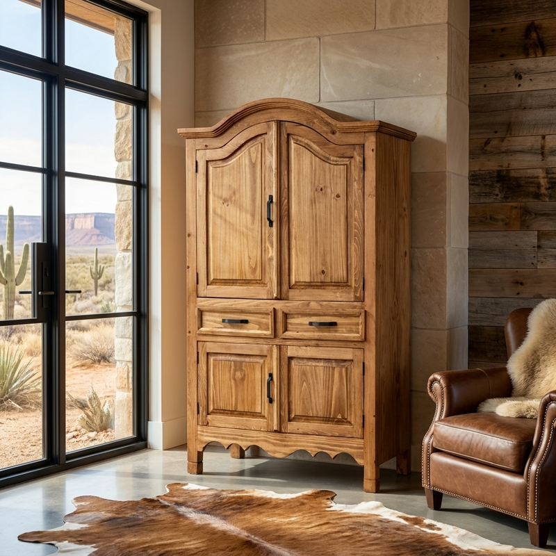 Sierra Rustic Pine Armoire