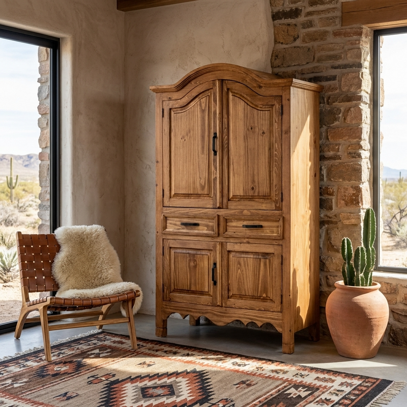 Sierra Rustic Pine Armoire