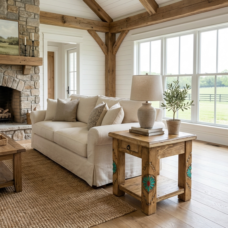 Rosetta Rustic End Table